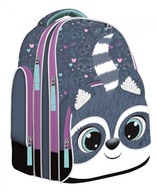 PLECAK SZKOLNY WIELOKOMOROWY MŁODZIEŻOWY LEKKI PLUSZOWY SZOP DLA DZIEWCZYNY