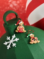 Dekoracja świąteczna misie zawieszka na choinkę dla dzieci nietłukąca się 2