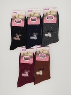 5x Skarpety damskie ANGORA THERMO - 95% angora/ ciepłe/ zimowe/ 35-38