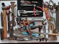 Zestaw 35 starych narzędzi klucze szczypce osprzęt Retro Mix !!
