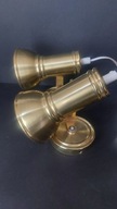 2 x Lampa Kinkietowa złota Lata 60 te vintage