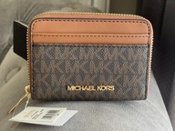 Portfel Michael Kors Card Case Jet Set Travel Brąz