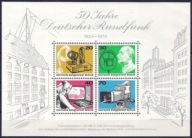Niemcy Berlin 1973 Znaczki Blok 4 ** radio telewizja