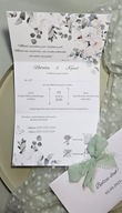 Folderowe zaproszenie ślubne KOPERTA W CENIE, RÓŻNE WZORY