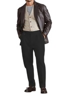 Spodnie męskie old money retro – eleganckie - Czarne