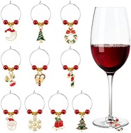 10x zawieszka na Boże Narodzenie, kieliszek do wina na Święta dekoracja