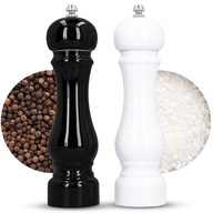 MŁYNEK RĘCZNY DO PIEPRZU i SOLI ZESTAW DUŻY MŁYNKI MIELENIA PRZYPRAW 2szt