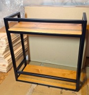 PÓŁKA WISZĄCA, ścienna na przyprawy, ozdoby, kwiaty, zioła, kuchenna czarna