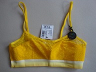 TEZENIS top biustonosz braletka żółty koronka 80B 75C