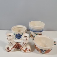 WŁOCŁAWEK FAJANS ZESTAW NACZYŃ