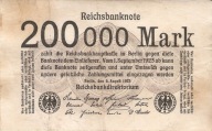 Niemcy 200000 Marek 1923 Weimar Reichsbanknote