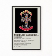 Plakat A4 z ramką Guns N’ Roses "Appetite for Destruction" 21x29,7cm