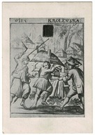 OBRAZ LUDOWY BICIE CHŁOPA PAŃSZCZYŹNIANEGO KRAKÓW ETNOGRAFIA 1951