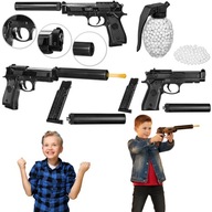 PISTOLET METALOWY NA KULKI PLASTIKOWE USP-S DLA DZIECI ZABAWKOWY TLUMIK ASG