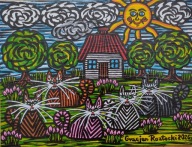 Gracjan Roztocki - Koty kolorowe PŁÓTNO 30 x 40 cm.