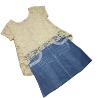 SUKIENKA DZIEWCZĘCA R.146/152__NIEBIESKI KSIĘŻYC