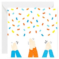 Kartka okolicznościowa Gratulacje - Brawo Konfetti - 14x14 cm