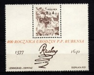 Polska / Fi. Blok 100 ( 400 rocznica urodzin P.P. Rubensa ) czysty