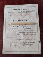 43 pułk piechoty Stargard Szczeciński, świadectwo szkoła podoficerska