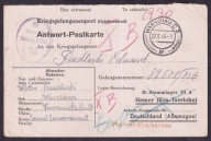 POW St. VIA Hemer kartka do obozu przekierowana do Xb i XIb 1943 19