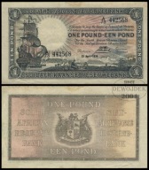 BNA - AFRYKA POŁUDNIOWA 1 Funt 1938 A/73 # P84c # SOUTH AFRICA # RPA # VF+