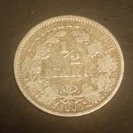 1/2 MARKI 1905r. /SREBRO / F