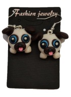 KOLCZYKI Z MODELINY PIES DZI-PI-ES BIEDRONKA