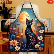 Fartuch kuchenny koty uroczy kolorowy anime prezent poliester tkany