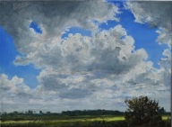 Chmury" obraz olejny na płótnie 30x40cm , oryginał Garncarek Al,,,