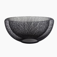 Metalowa miska koszyk na owoce nowoczesny jak Home&You IKEA 30 cm czarna
