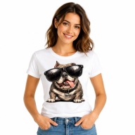 Koszulka z Psem American Bully BOSS Modny Damski T-Shirt DTF roz. XL