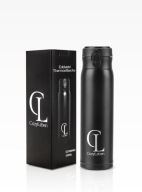 Bidon CozyLeben 500 ml CZARNY DO PRACY NA WYJAZD HERBATA KAWA CIEPŁO