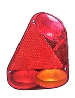 LAMPA TYLNA PRZYCZEPKI LAWETY PRZYCZEPY FT-77 LEWA z trójkatem bajonet 12V