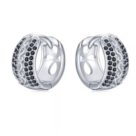 Kolczyki s18 Platerowane Platyną CZ / Spinel – Franko