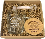 ZESTAW PREZENT NA DZIEŃ CHŁOPAKA KUFEL NA PIWO PODKŁADKA GRAWER URODZINY