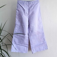 Wyjątkowe spodnie dziewczęce NEXT 98 len i bawełna szerokie nogawki (452)