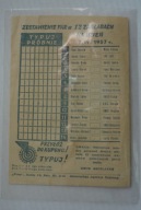 kupon TOTALIZATOR SPORTOWY zestawienie par z roku 1957 LIGA POLSKA I i II
