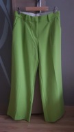 spodnie wide leg 38 limonkowe j.NOWE