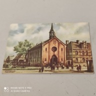 POCZTÓWKA KOŁOBRZEG KOŚCIÓŁ PARAFIALNY AKWARELA JERZY PAWŁOWSKI