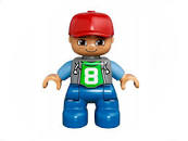 LEGO DUPLO FIGURKA CHŁOPIEC Z KLOCKAMI BLUE 11 SZT