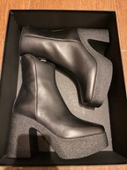 Pinko Botki Coriandolo Tronchetto czarne 40