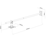 Uchwyt ścienny do projektora Art P-106B 15 kg