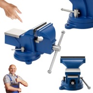 Imadło STOŁOWE ŚLUSARSKIE 125mm Z KOWADŁEM OBROTOWE 360st. SOLIDNE MOCNE