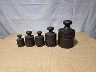 Stare odważniki handlowe - zestaw 0.5-5kg