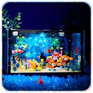 KLOCKI KONSTRUKCYJNE AKWARIUM Podwodny Świat Nemo Zestaw LED Ruchome 725szt