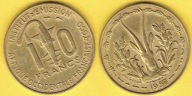 AFRYKA 10 FRANCS 1957 R.