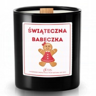 ŚWIECA ŚWIĄTECZNA BABECZKA Świeczka Sojowa prezent Dla Dziewczyny piernik
