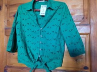 Bluzka zielona haftowana Orsay rozmiar 36