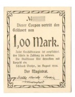 SKARSZEWY Schöneck Westpr. 1 Mark 1914 odmiana