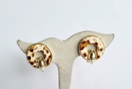 VINTAGE KLIPSY LEOPARD W ZŁOTYM TONIE LATA 80. RSK